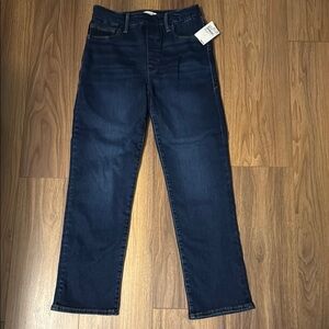 Good American Blue Straight Leg Denim